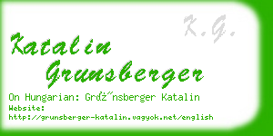 katalin grunsberger business card